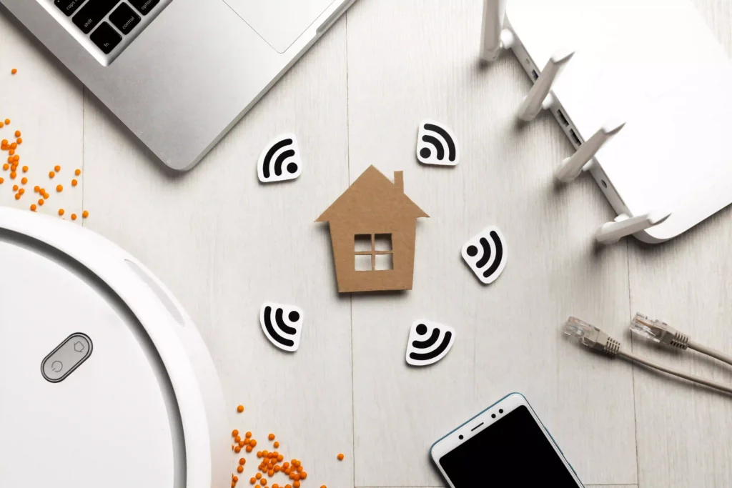 Nuestro cliente utilizando la conga, el portátil y el móvil gracias a nuestro servicio de wifi en Puertollano